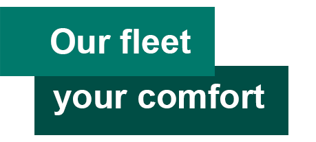 Icon with Our fleet your comfort written