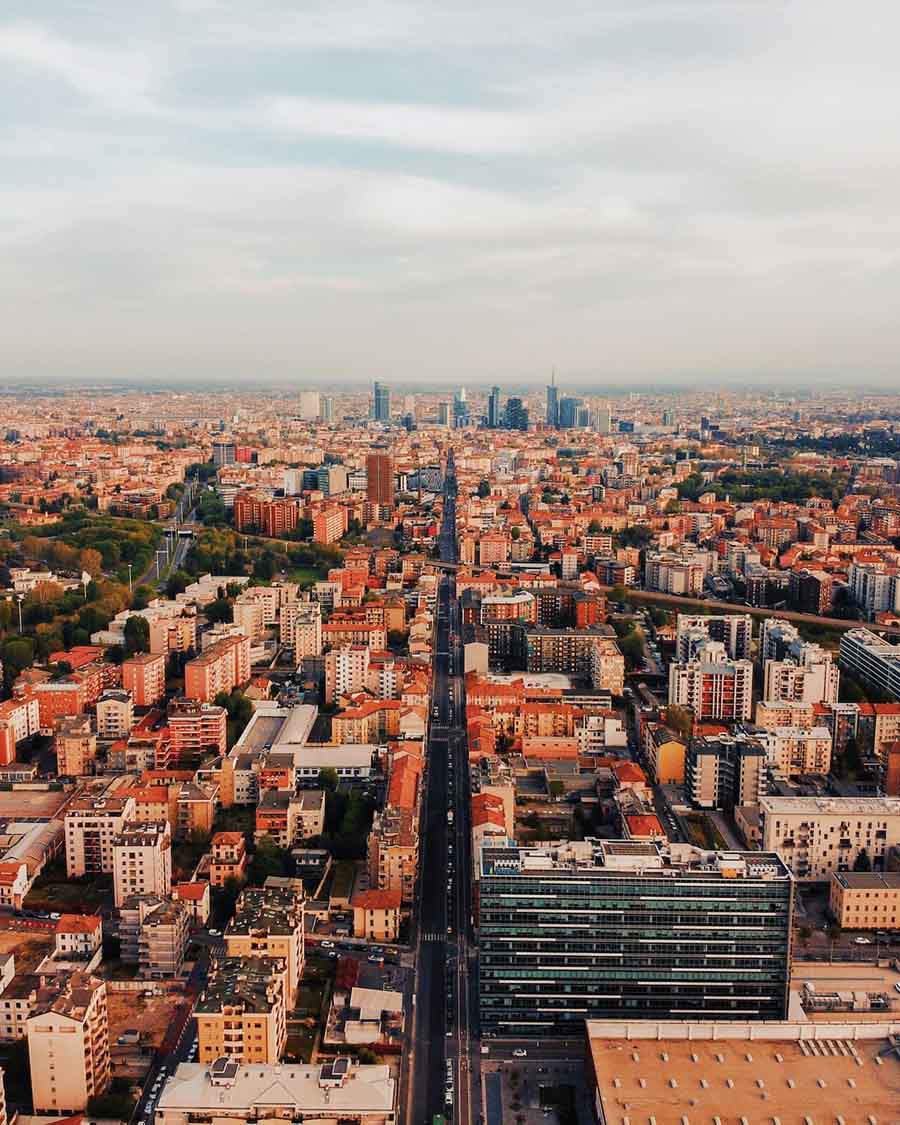Image of Milan seen from above